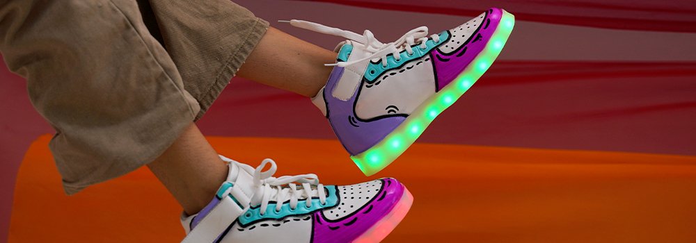 Walking on Light: A Closer Look at The Quirky Naari's Hand-Painted Sneaker Collection - The Quirky Naari