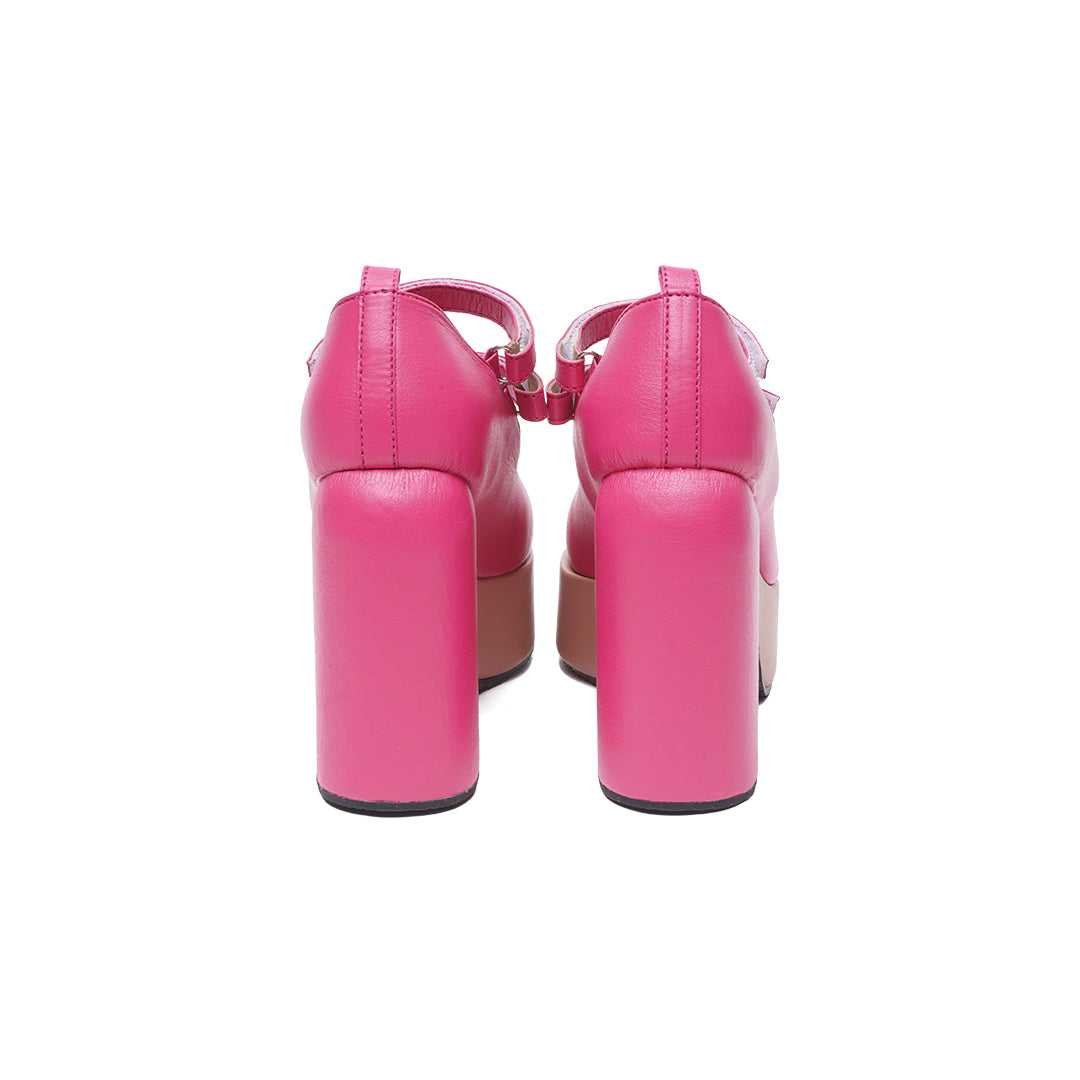 Barbie Pink Mary Jane Platforms - The Quirky Naari