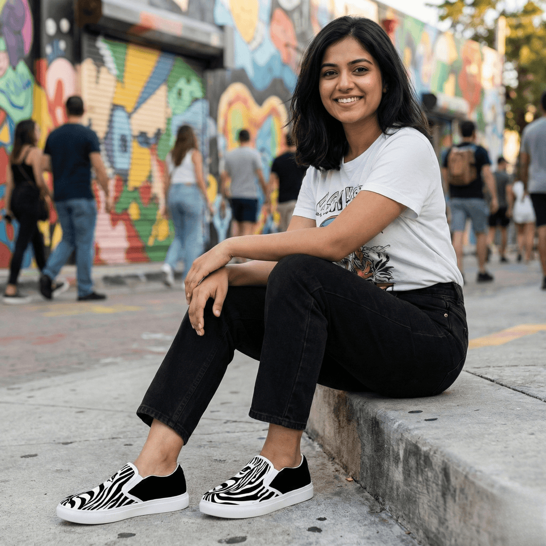 Black Eye Slipons - The Quirky Naari