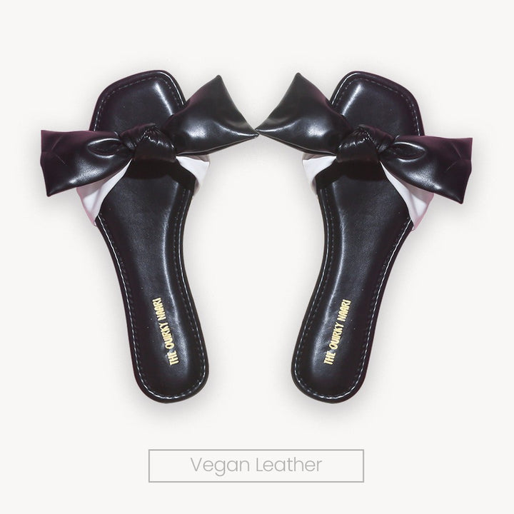 Bow Slider-Classic B & W - The Quirky Naari