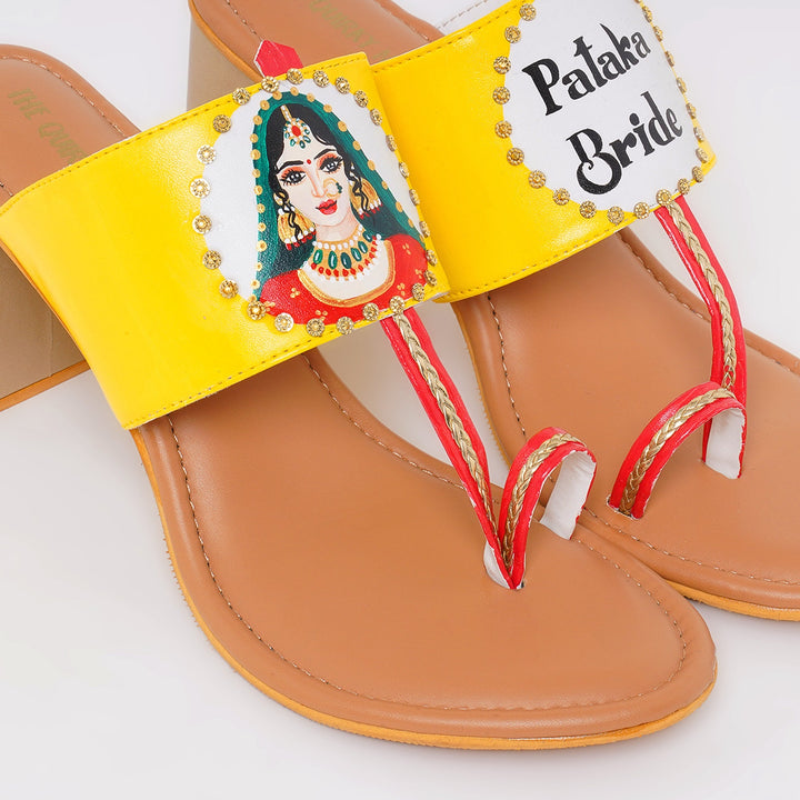 Bridal Heel Kolhapuris - The Quirky Naari