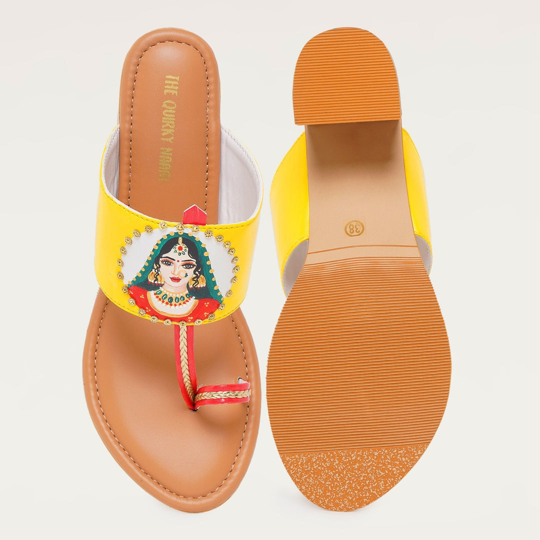 Bridal Heel Kolhapuris - The Quirky Naari