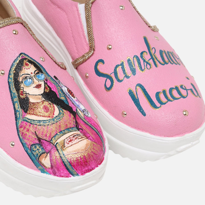 Bridal Heel Slipons - The Quirky Naari