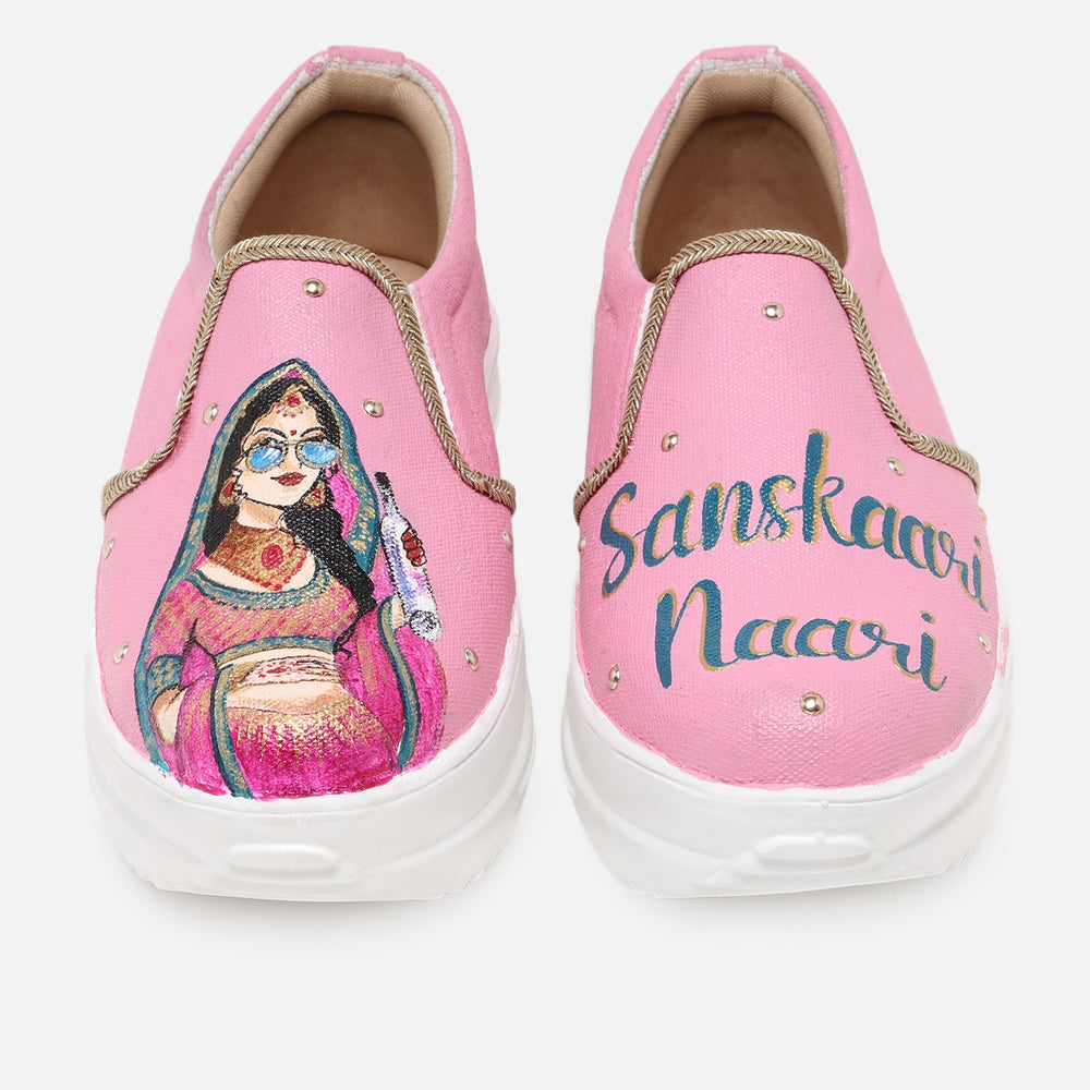 Bridal Heel Slipons - The Quirky Naari