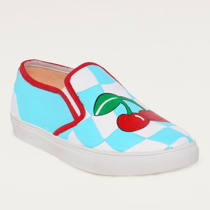 Cherry Pop Slipons - The Quirky Naari