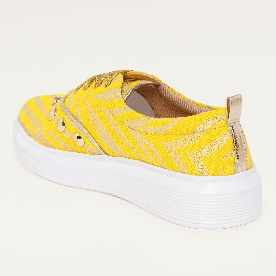 Juliet Sneakers in Yellow - The Quirky Naari