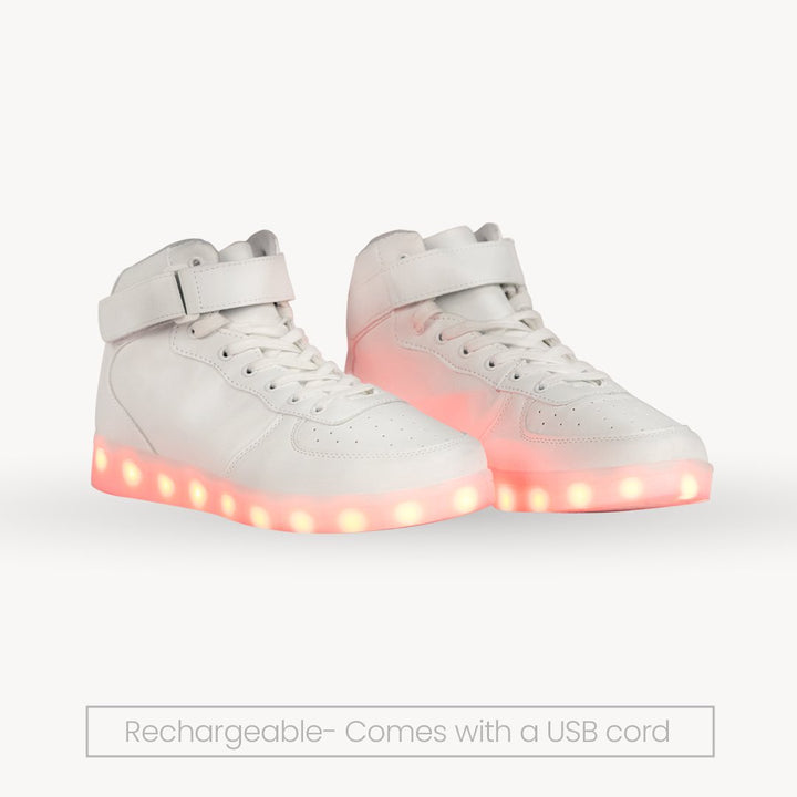 Light me up Sneakers - High Top - The Quirky Naari