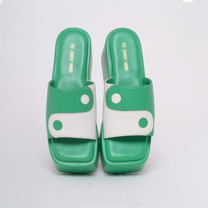 Yin Yang Platforms - Jade Green - The Quirky Naari